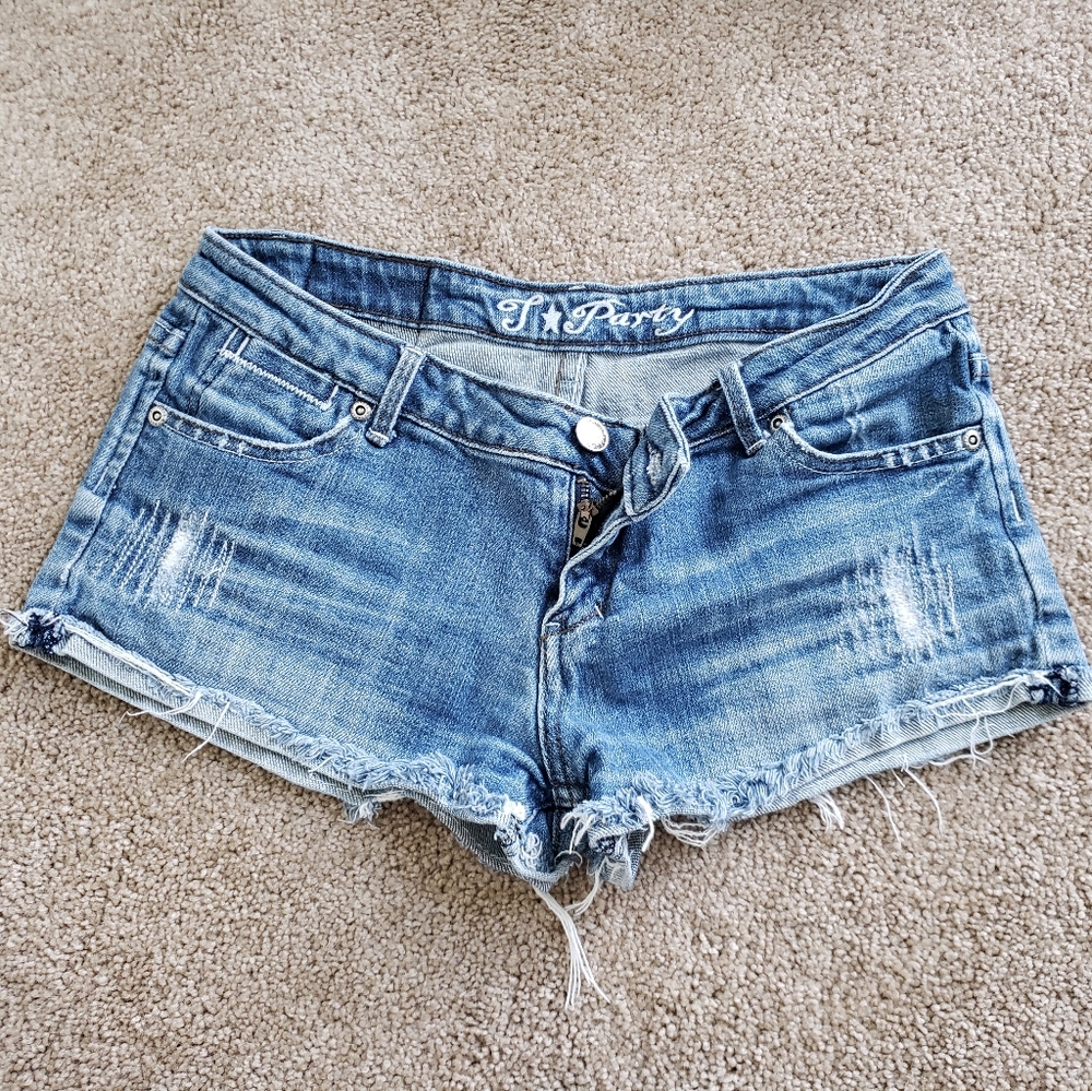 T-Party denim shorts